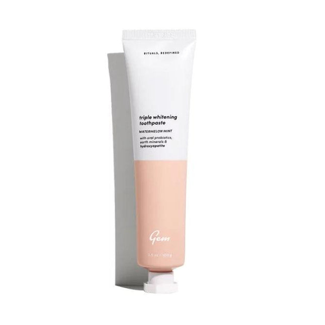 Gem Toothpaste Triple Whitening Watermelon Mint 100g - OhYouLuckyDuck.com.au