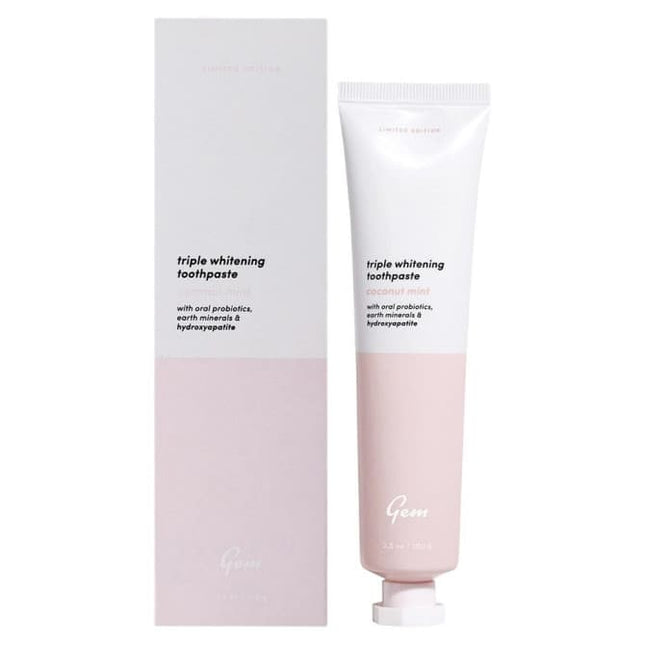 Gem Triple Whitening Toothpaste Coconut Mint 100g - OhYouLuckyDuck.com.au