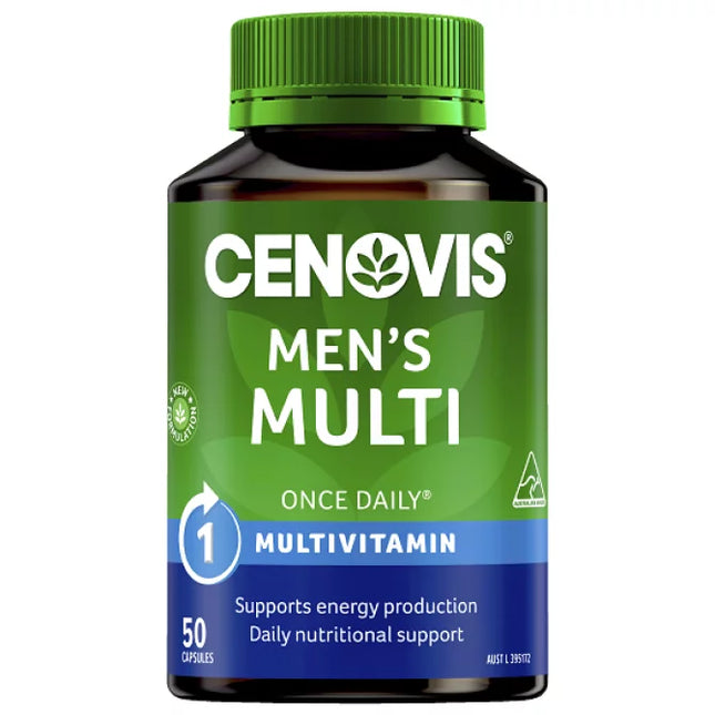 Cenovis Once Daily Men's Multi 50 Capsules - OhYouLuckyDuck.com.au