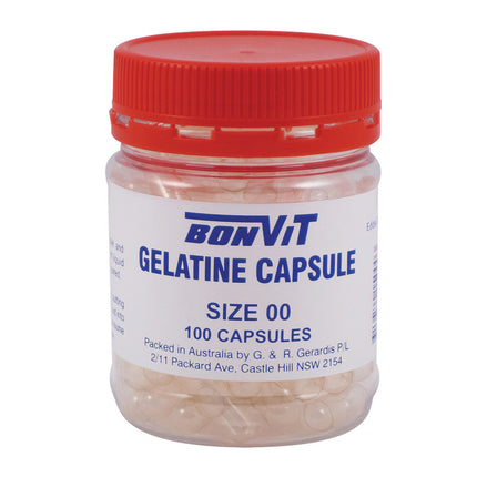 Bonvit Gelatin Size 00 100 Capsules