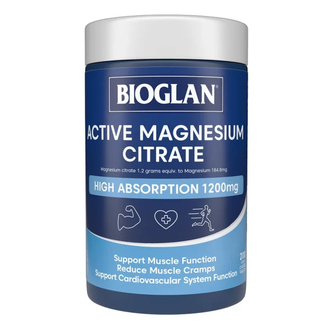 Bioglan Active Magnesium Citrate 200 Tablets - OhYouLuckyDuck.com.au