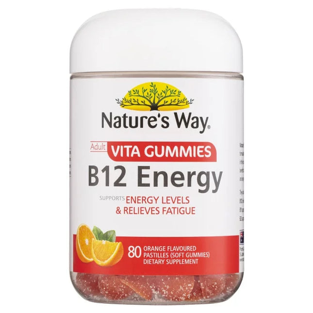 Nature's Way Adult Vita Gummies B12 Energy 80'S - OhYouLuckyDuck.com.au