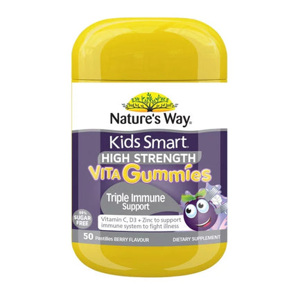 Nature's Way Kids Smart High Strength Vita Gummies Triple Immune Support 50s - OhYouLuckyDuck.com.au