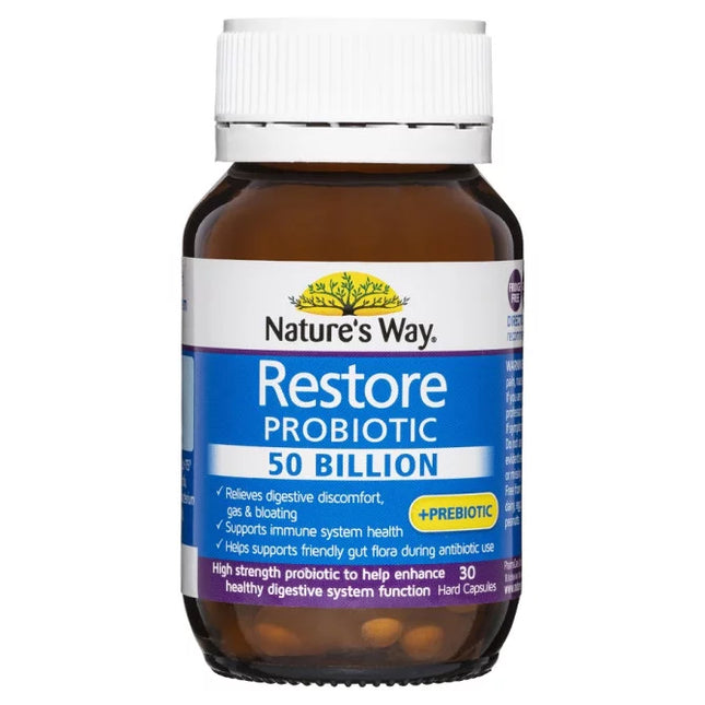 Nature's Way Restore Probiotic 50 Billion 30 Capsules - OhYouLuckyDuck.com.au