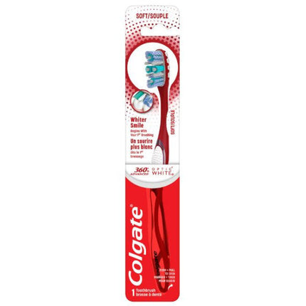 Colgate 360 Optic White Whitening Toothbrush Soft 1 Pack