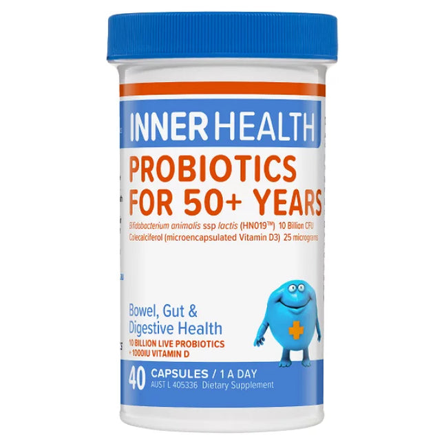 Inner Health Probiotics For 50+ Years 40 Capsules - OhYouLuckyDuck.com.au