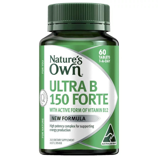 Nature's Own Ultra B 150 Forte 60 Tablets - OhYouLuckyDuck.com.au