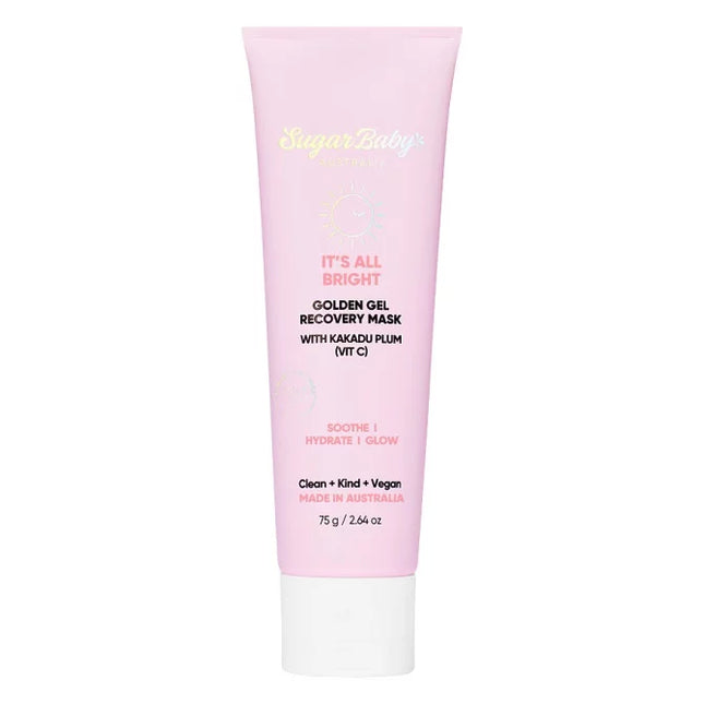SugarBaby It's All Bright Golden Gel Recovery Mask With Kakadu Plum (Vit C) 75g - OhYouLuckyDuck.com.au