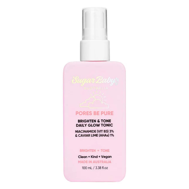 SugarBaby Pores Be Pure Brighten & Tone Daily Glow Tonic 100ml - OhYouLuckyDuck.com.au