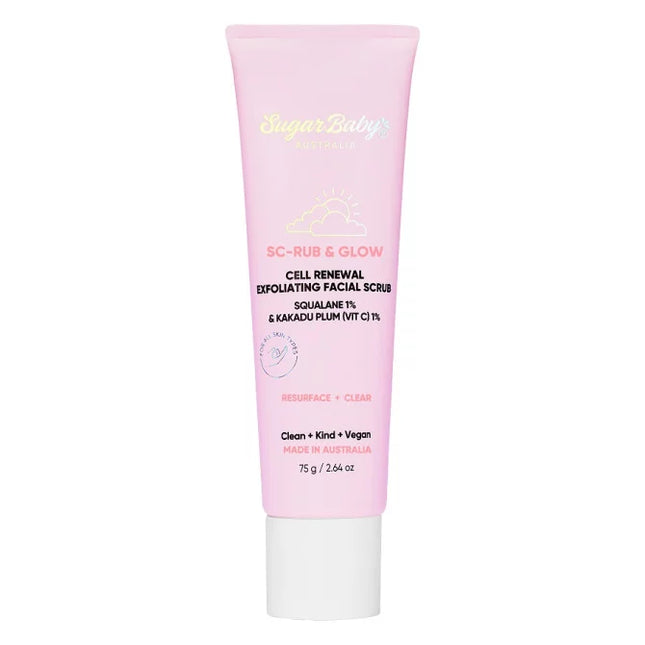 SugarBaby Sc-Scrub & Glow Cell Renewal Exfoliating Facial Scrub - OhYouLuckyDuck.com.au