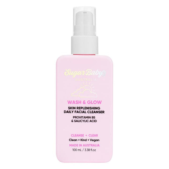 Sugar Baby Wash & Glow Skin Replenishing Daily Facial Cleanser 100ml - OhYouLuckyDuck.com.au