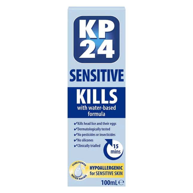 KP24 Sensitive Head Lice Solution Plus Comb 100ml - OhYouLuckyDuck.com.au