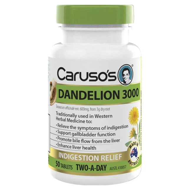 Caruso's Dandelion 3000 Indigestion Relief 50 Tablets - OhYouLuckyDuck.com.au