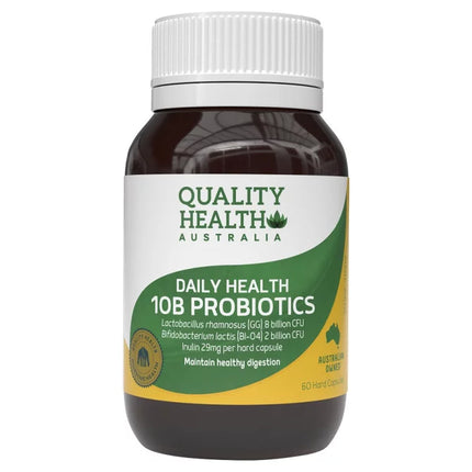 Quality Health Australia Daily Health 10B Probiotics 60 Capsules - OhYouLuckyDuck.com.au