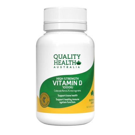 Quality Health Australia Vitamin D 1000IU 60 Capsules - OhYouLuckyDuck.com.au