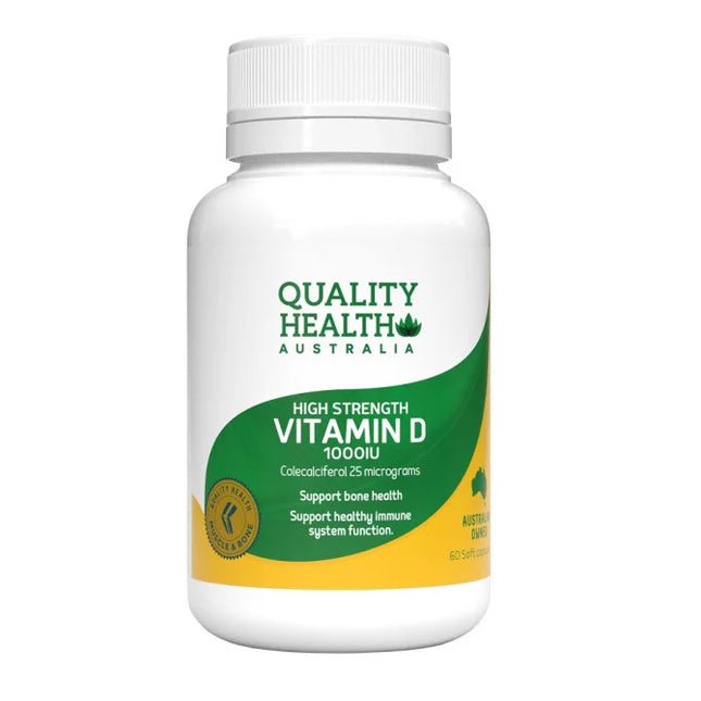 Quality Health Australia Vitamin D 1000IU 60 Capsules - OhYouLuckyDuck.com.au