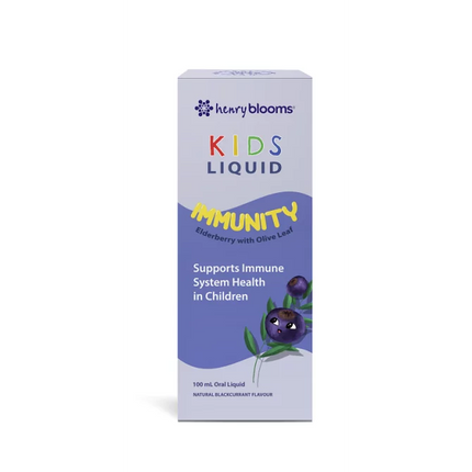 Henry Blooms Kids Liquid Immunity Elderberry With Olive Leaf 100ml - OhYouLuckyDuck.com.au