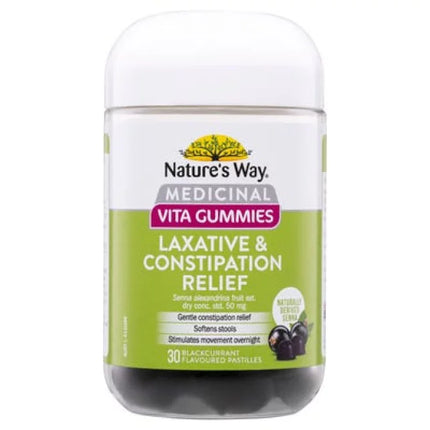 Natures Way Medicinal Vita Gummies Laxative And Constipation Relief 30 Pack - OhYouLuckyDuck.com.au