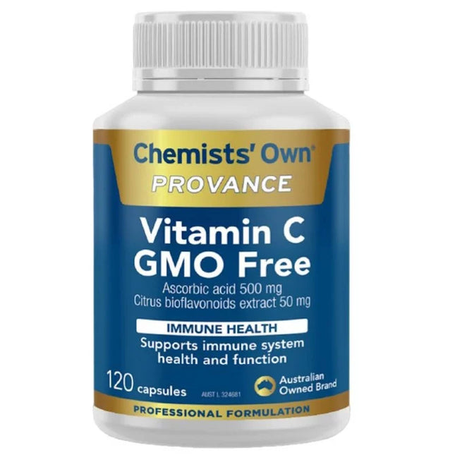 Chemists Own Provance Vitamin C GMO Free 120 Capsules - OhYouLuckyDuck.com.au