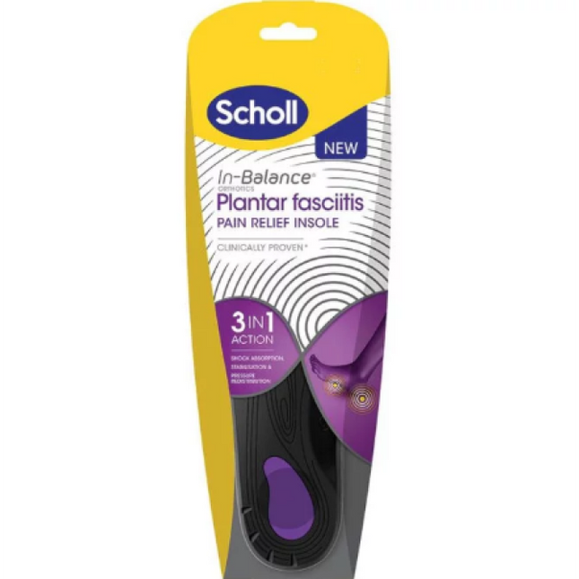 Scholl In Balance Pain Relief Plantar Fasciitis Orthotic Insole Medium - OhYouLuckyDuck.com.au