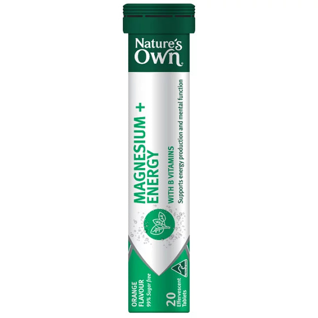 Natures Own Magnesium And Energy 20 Tablets - OhYouLuckyDuck.com.au