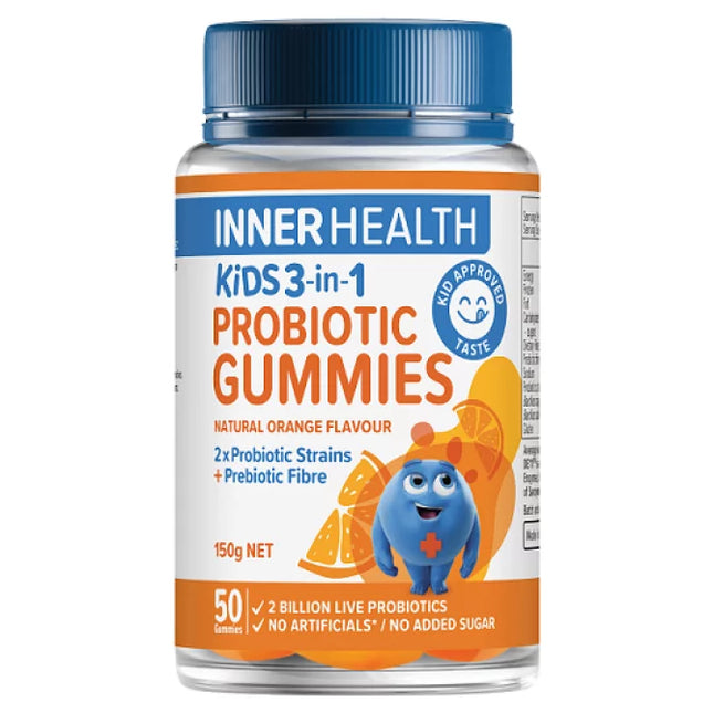 Inner Health Kids 3 In 1 Probiotic Gummies 50 Packs - OhYouLuckyDuck.com.au