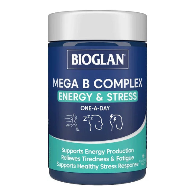 Bioglan Mega B Complex Energy And Stress 90 Tablets - OhYouLuckyDuck.com.au