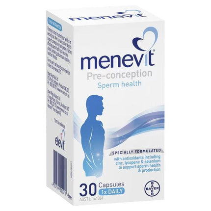 Menevit Pre Conception Sperm Health 30 Capsules - OhYouLuckyDuck.com.au