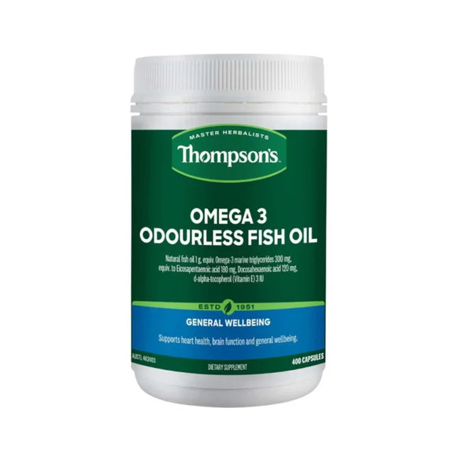 Thompson's Omega 3 Odourless Fish Oil 400 Capsules