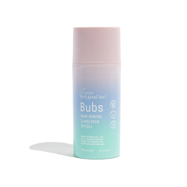 We Are Feel Good Inc Bubs Baby Mineral Spf50+ Broad Spectrum Sunscreen Cream 100G