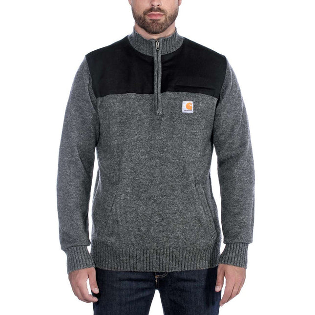 Carhartt Quarter Zip Sweater Carbon Heather Small