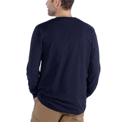 Carhartt Block Logo L/S T-Shirt Navy