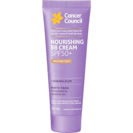 Cancer Council Face Day Wear BB Cream Spf 50+ Medium Tint 50ml