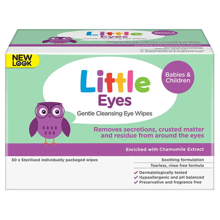 Little Eyes Gentle Cleansing Eye Wipes for Newborns and Babies 30 Wipes