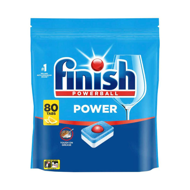 Finish Power Lemon Sparkle Dishwashing Tablets 80 Pack