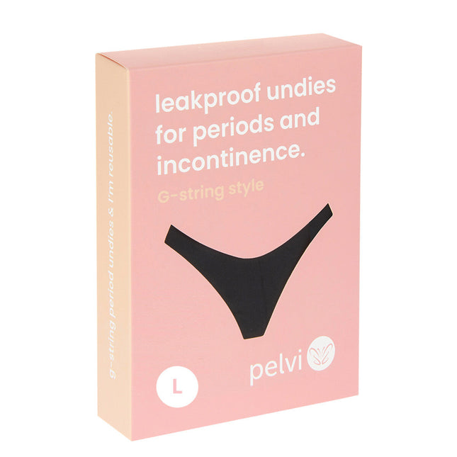 Pelvi Leakproof G-String Black Large