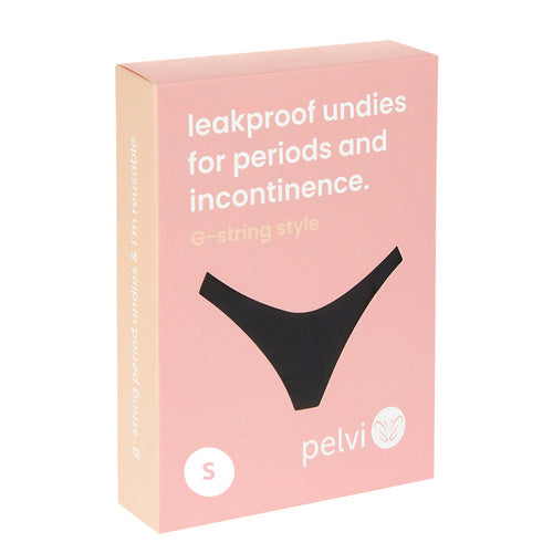 Pelvi Leakproof G-String Black Small