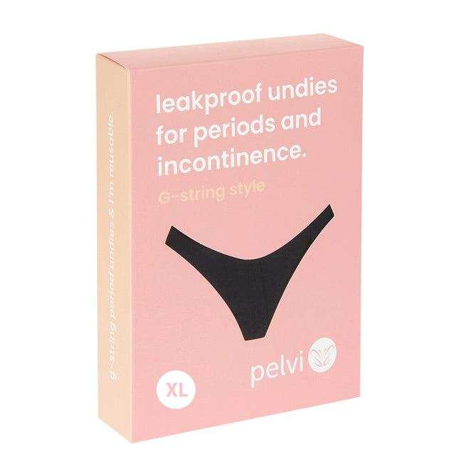 Pelvi Leakproof G-String Black X-Large