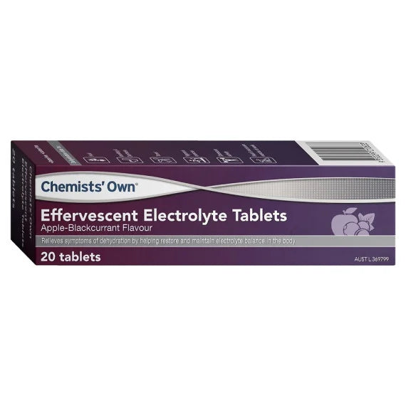 Chemist Own Effervescent Electrolyte Apple Blackcurrant Tablets 20
