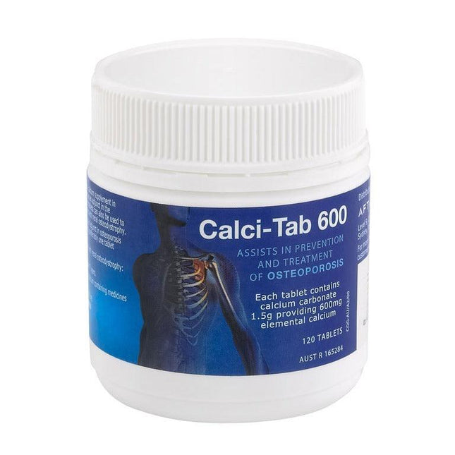 Calci-Tab 600 Calcium Supplement 120 Tablets - OhYouLuckyDuck.com.au