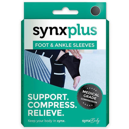 Synxplus Foot & Ankle Compression Sleeve Black XL