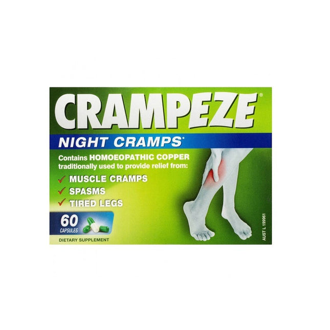 Crampeze Night Cramps Capsules 60 - OhYouLuckyDuck.com.au
