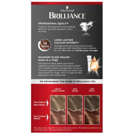 Schwarzkopf Brilliance Hair Colour 12 Rose Gold Perfect For Coloring Hair - OhYouLuckyDuck.com.au