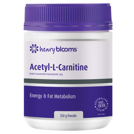 Henry Blooms Acetyl L Carnitine Powder 250g - OhYouLuckyDuck.com.au