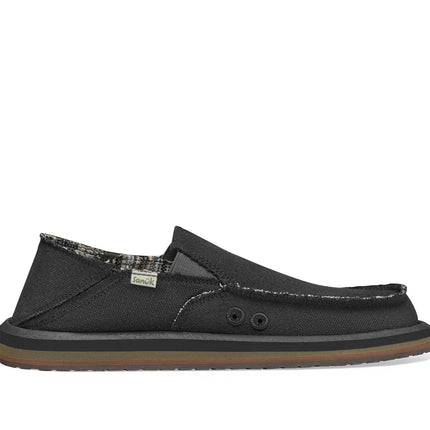 Sanuk Men's Vagabond St Hemp Black