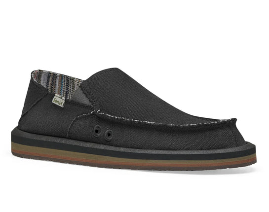 Sanuk Men's Vagabond St Hemp Black