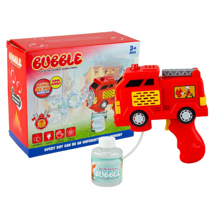 Fire Engine Bubble Gun with Lights Sounds and Solution 236ML