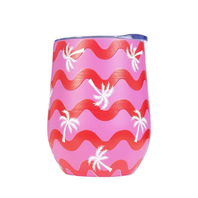 Splosh Summer Waves Stainless Steel Insulated Wine Tumbler 355ML