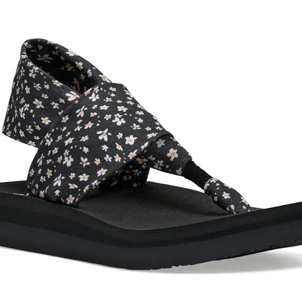 Sanuk Women's Sling St Midform Microfloral Black