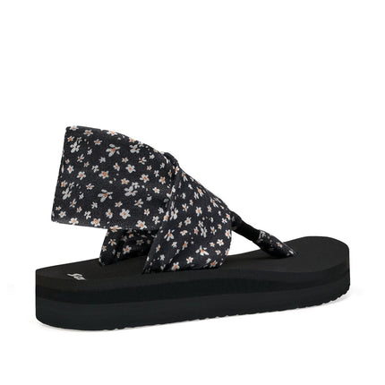 Sanuk Women's Sling St Midform Microfloral Black